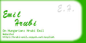 emil hrubi business card